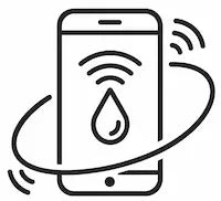 Ikon der viser smartphone-styring af Flow Sense brystpumpe